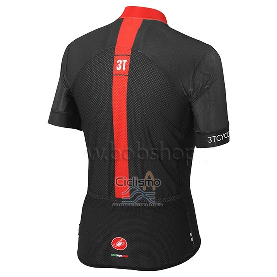 Castelli 3t Ropa Ciclismo Culotte Corto 2015 Hombre Mangas Cortas Negro y Rojo