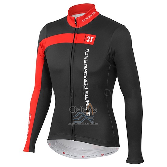 Castelli 3t Ropa Ciclismo Culotte Largo 2015 Hombre Mangas Largas Negro y Rojo