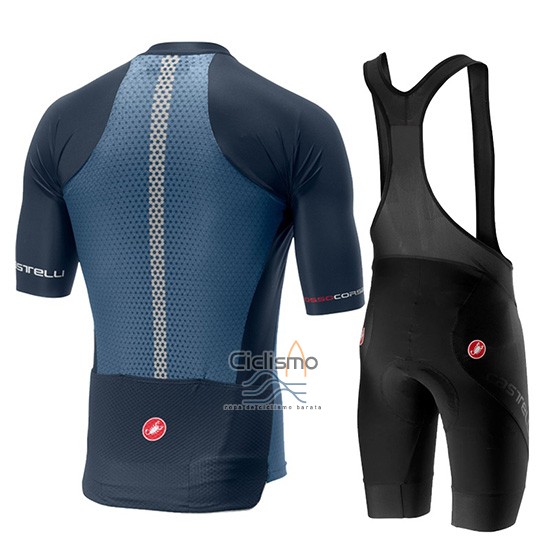 Castelli Aero Race Ropa Ciclismo Culotte Corto 2019 Hombre Mangas Cortas Azul Rojo