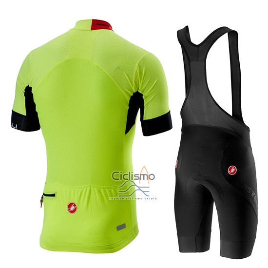 Castelli Aero Race Ropa Ciclismo Culotte Corto 2019 Hombre Mangas Cortas Verde