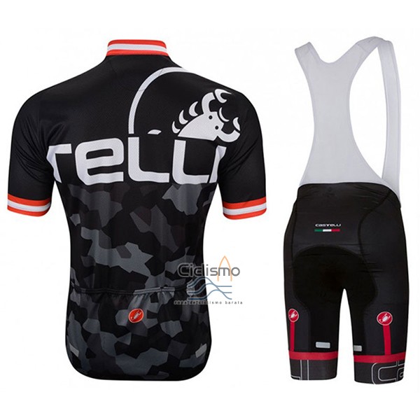 Castelli Attacco Ropa Ciclismo Culotte Corto 2017 Hombre Mangas Cortas Negro