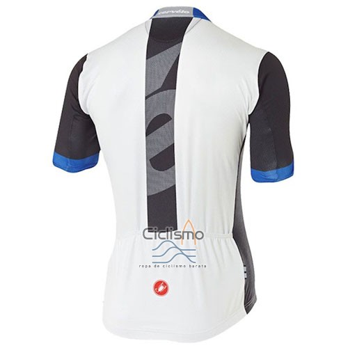 Castelli Cervelo Ropa Ciclismo Culotte Corto 2016 Hombre Mangas Cortas Blanco Azul