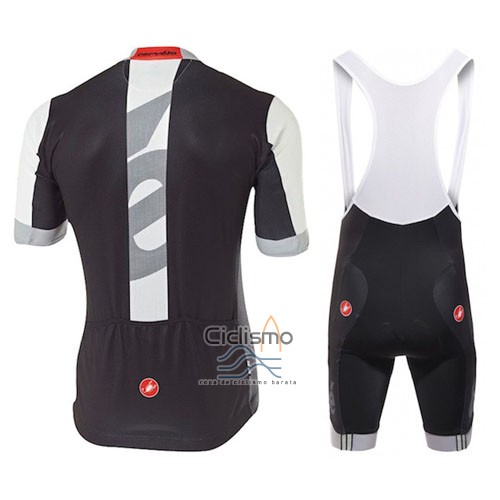 Castelli Cervelo Ropa Ciclismo Culotte Corto 2016 Hombre Mangas Cortas Blanco Gris