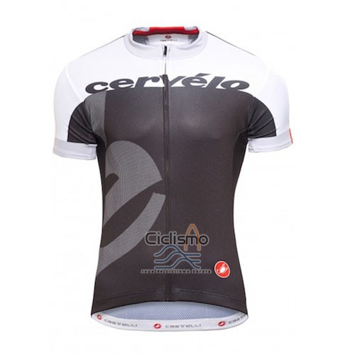Castelli Cervelo Ropa Ciclismo Culotte Corto 2016 Hombre Mangas Cortas Blanco Gris