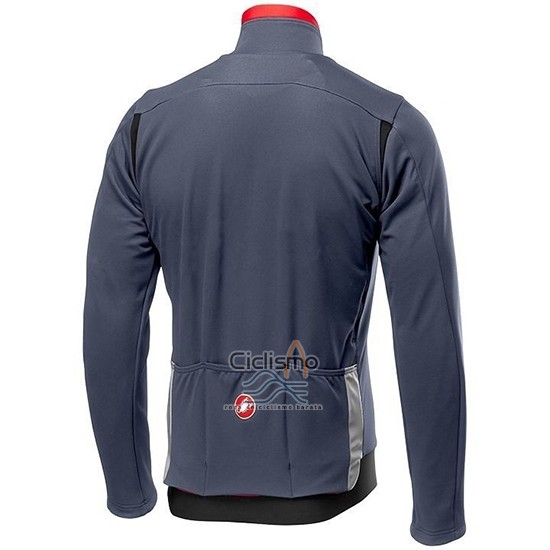 Castelli DE Ropa Ciclismo Culotte Largo 2019 Hombre Mangas Largas Gris Rojo