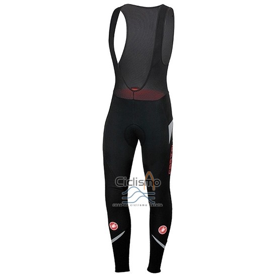 Castelli DE Ropa Ciclismo Culotte Largo 2019 Hombre Mangas Largas Negro Rojo