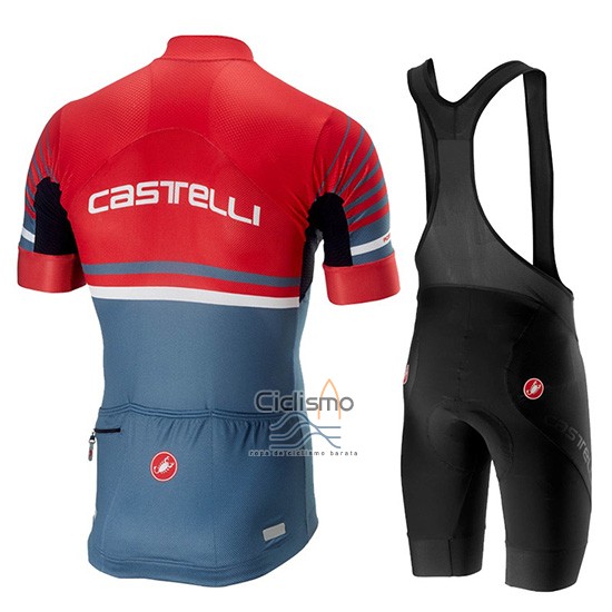 Castelli Free AR 4.1 Ropa Ciclismo Culotte Corto 2019 Hombre Mangas Cortas Rojo Gris