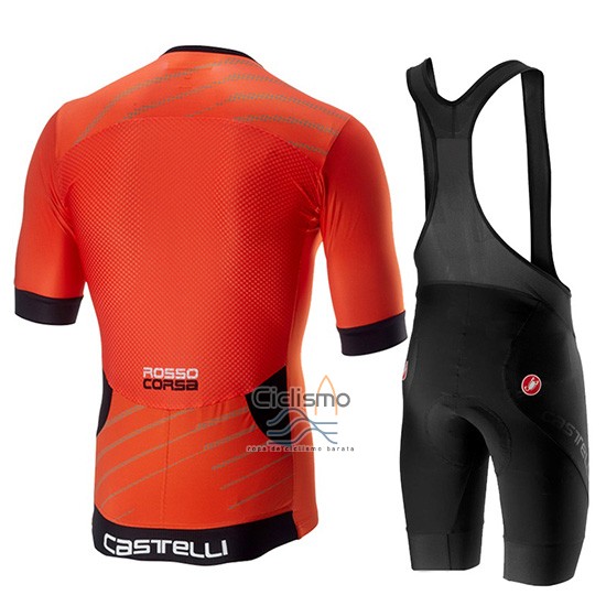 Castelli Free Speed Race Ropa Ciclismo Culotte Corto 2019 Hombre Mangas Cortas Naranja