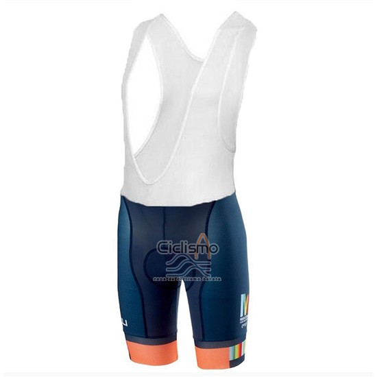 Castelli Maratona Dles Dolomites-Enel Ropa Ciclismo Culotte Corto 2018 Hombre Mangas Cortas Azul Naranja