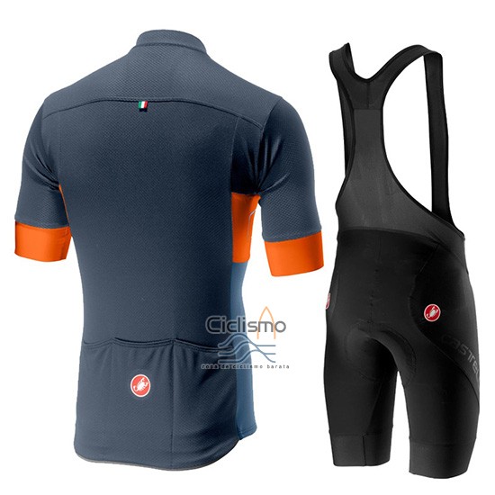 Castelli Prologo 6 Ropa Ciclismo Culotte Corto 2019 Hombre Mangas Cortas Gris Naranja