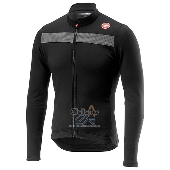 Castelli Puro 3 Ropa Ciclismo Culotte Largo 2019 Hombre Mangas Largas Gris Negro