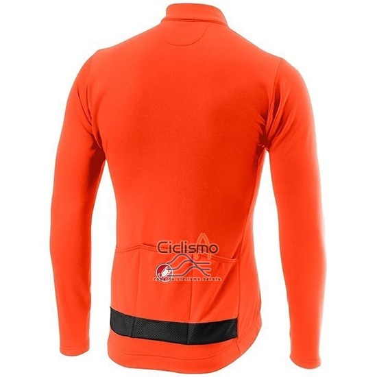 Castelli Puro 3 Ropa Ciclismo Culotte Largo 2019 Hombre Mangas Largas Naranja Negro