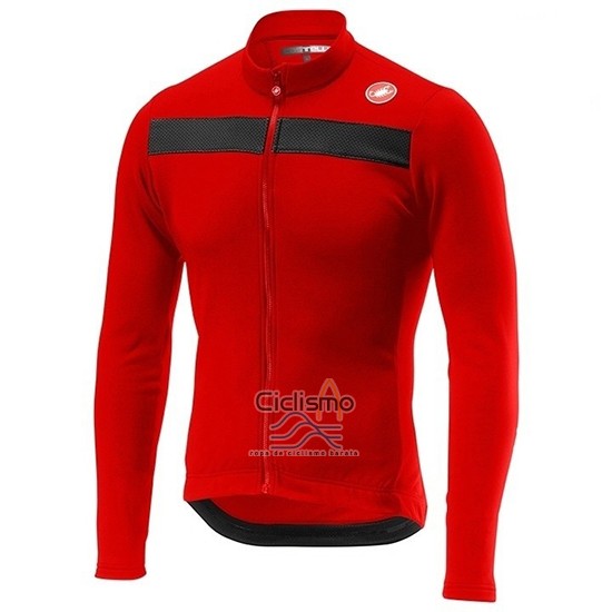 Castelli Puro 3 Ropa Ciclismo Culotte Largo 2019 Hombre Mangas Largas Rojo Negro