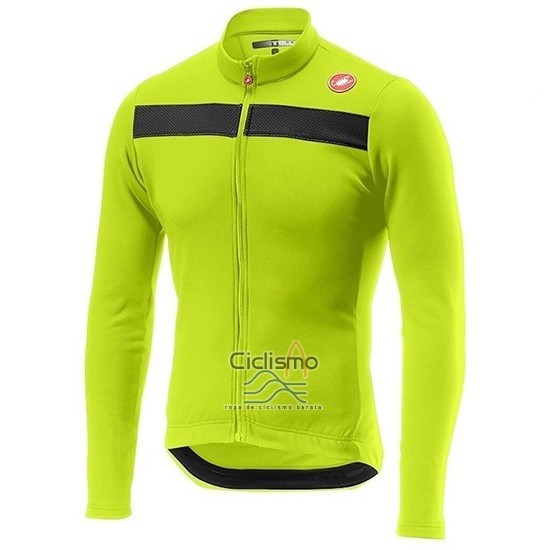 Castelli Puro 3 Ropa Ciclismo Culotte Largo 2019 Hombre Mangas Largas Verde Negro