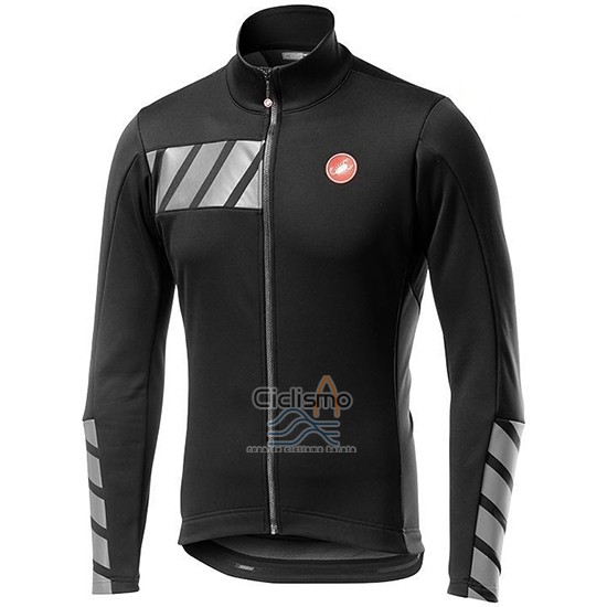 Castelli Raddoppia 2 Ropa Ciclismo Culotte Largo 2019 Hombre Mangas Largas Negro Plata