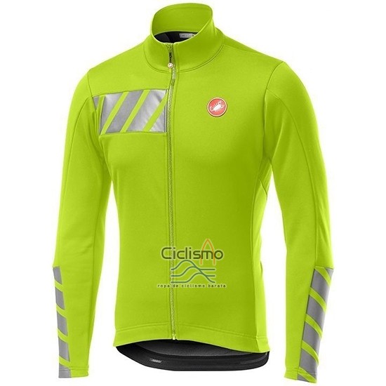 Castelli Raddoppia 2 Ropa Ciclismo Culotte Largo 2019 Hombre Mangas Largas Verde Plata