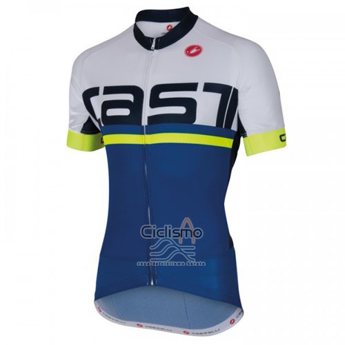 Castelli Ropa Ciclismo Culotte Corto 2016 Hombre Mangas Cortas Azul Blanco