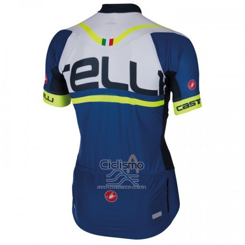 Castelli Ropa Ciclismo Culotte Corto 2016 Hombre Mangas Cortas Azul Blanco