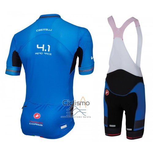 Castelli Ropa Ciclismo Culotte Corto 2016 Hombre Mangas Cortas Negro y Azur