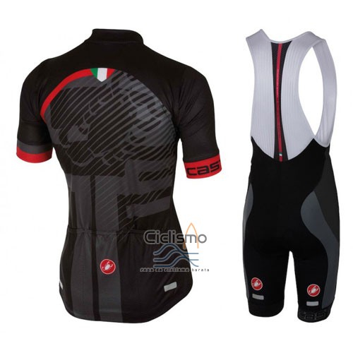 Castelli Ropa Ciclismo Culotte Corto 2016 Hombre Mangas Cortas Rojo Negro