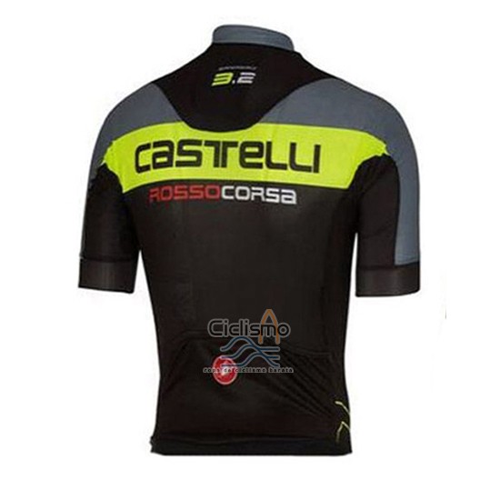 Castelli Ropa Ciclismo Culotte Corto 2016 Hombre Mangas Cortas Verde y Gris