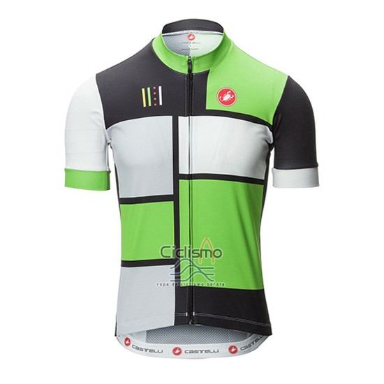 Castelli Ropa Ciclismo Culotte Corto 2016 Hombre Mangas Cortas Verde y Negro