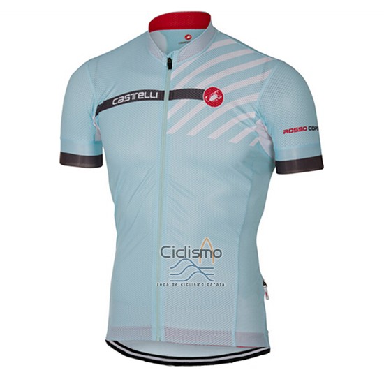 Castelli Ropa Ciclismo Culotte Corto 2017 Hombre Mangas Cortas Azul Claro