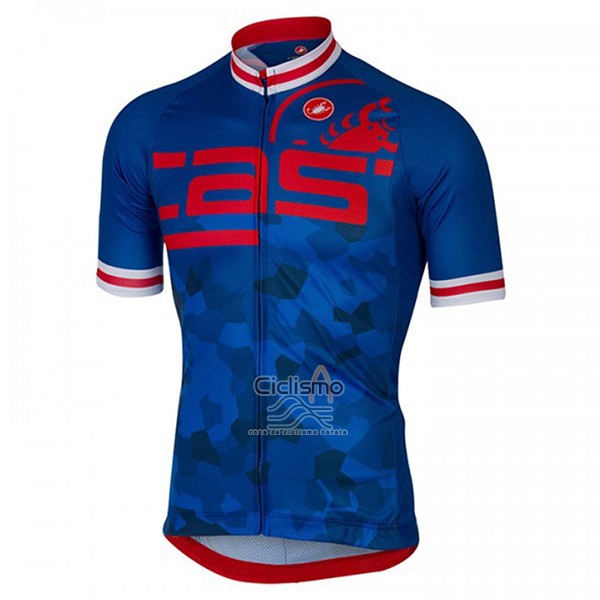 Castelli Ropa Ciclismo Culotte Corto 2017 Hombre Mangas Cortas Azul y Rojo
