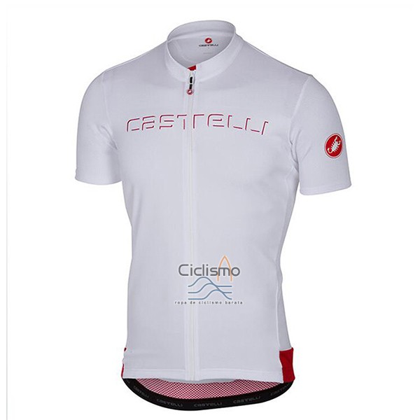 Castelli Ropa Ciclismo Culotte Corto 2017 Hombre Mangas Cortas Blanco