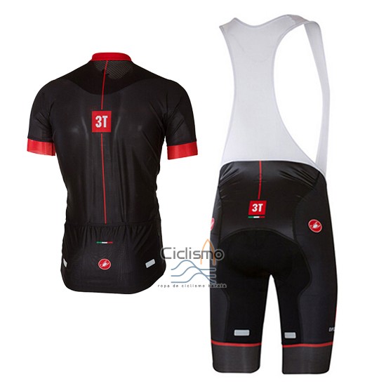 Castelli Ropa Ciclismo Culotte Corto 2017 Hombre Mangas Cortas Brillante Negro y Rojo