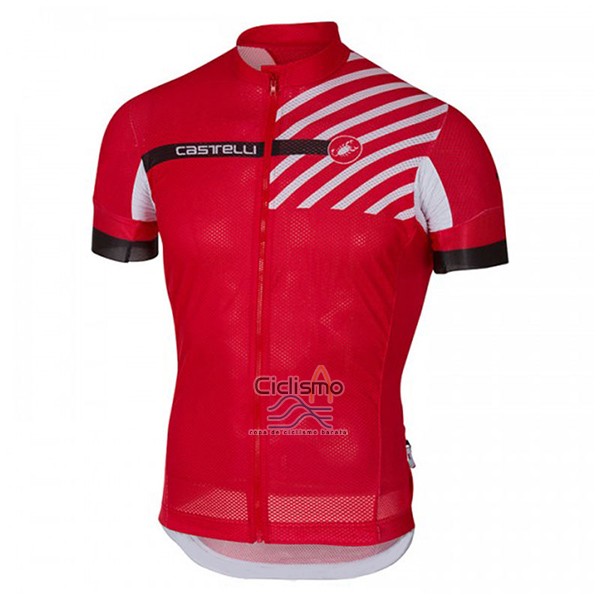 Castelli Ropa Ciclismo Culotte Corto 2017 Hombre Mangas Cortas Free AR Rojo