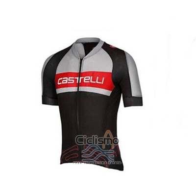 Castelli Ropa Ciclismo Culotte Corto 2017 Hombre Mangas Cortas Gris y Negro