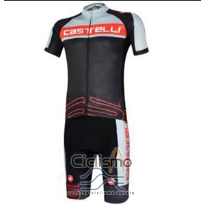 Castelli Ropa Ciclismo Culotte Corto 2017 Hombre Mangas Cortas Gris y Negro