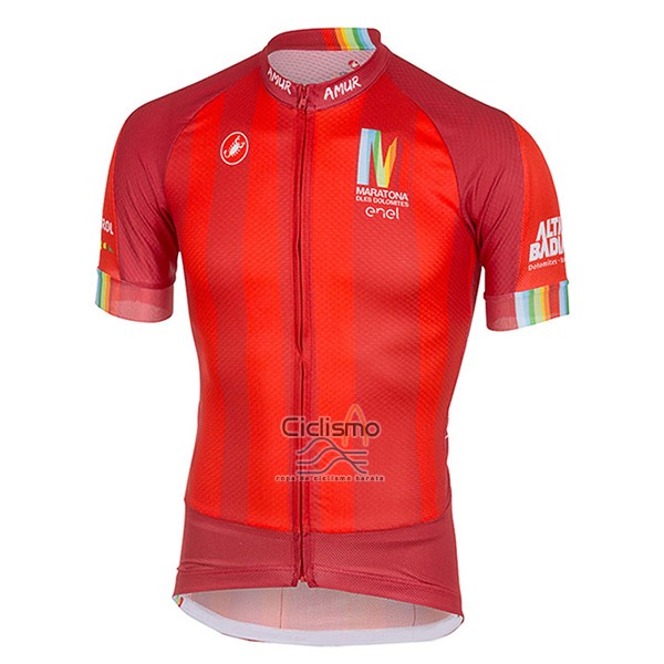 Castelli Ropa Ciclismo Culotte Corto 2017 Hombre Mangas Cortas Maratone Rojo