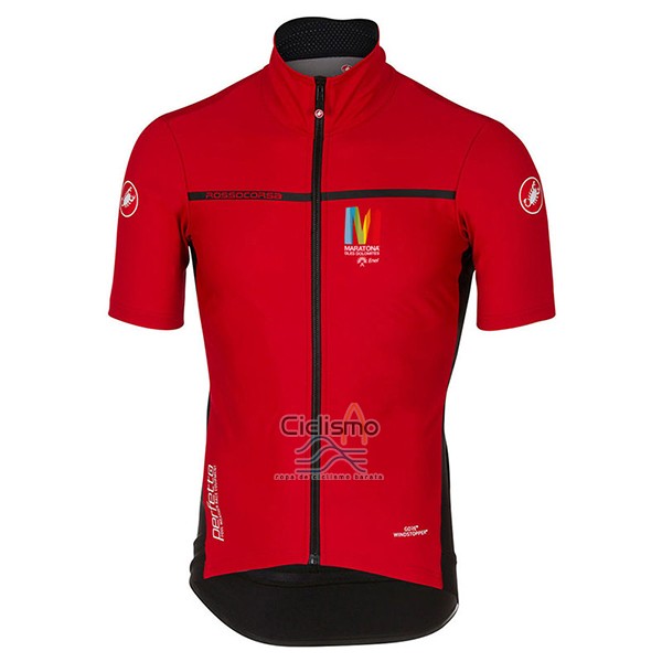 Castelli Ropa Ciclismo Culotte Corto 2017 Hombre Mangas Cortas Maratone Rojo y Negro