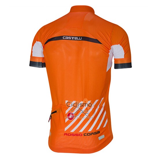 Castelli Ropa Ciclismo Culotte Corto 2017 Hombre Mangas Cortas Naranja