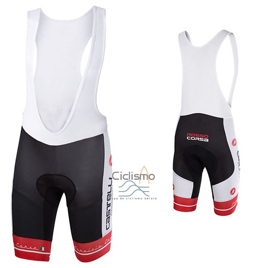 Castelli Ropa Ciclismo Culotte Corto 2017 Hombre Mangas Cortas Negro y Blanco