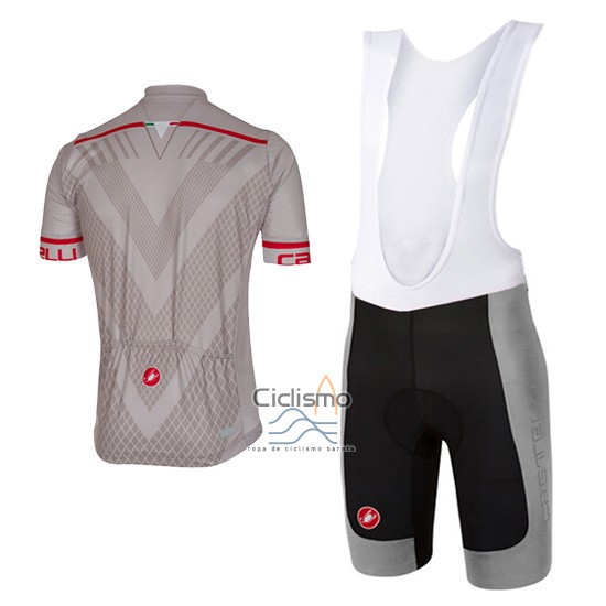 Castelli Ropa Ciclismo Culotte Corto 2017 Hombre Mangas Cortas Plata