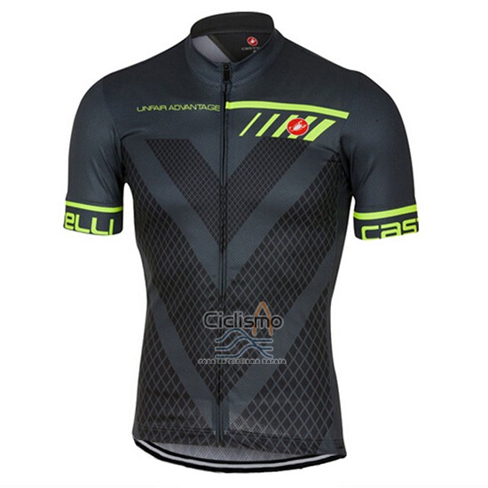 Castelli Ropa Ciclismo Culotte Corto 2017 Hombre Mangas Cortas Profundo Gris