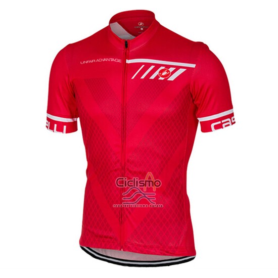 Castelli Ropa Ciclismo Culotte Corto 2017 Hombre Mangas Cortas Rojo