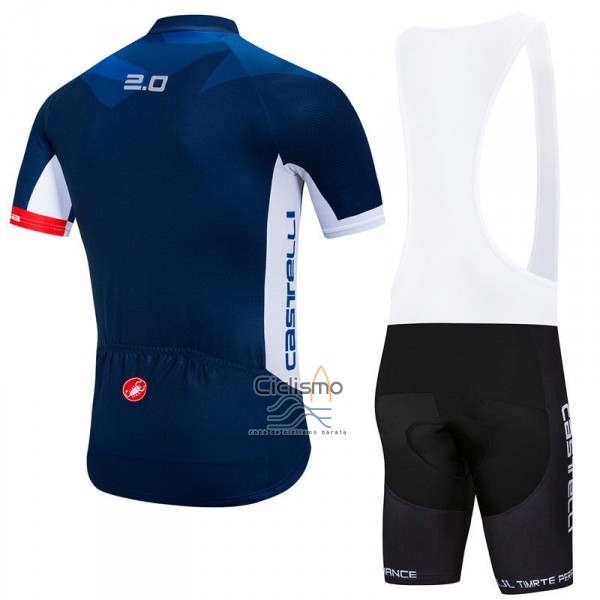 Castelli Ropa Ciclismo Culotte Corto 2018 Hombre Mangas Cortas APagado Azul