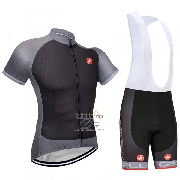 Castelli Ropa Ciclismo Culotte Corto 2018 Hombre Mangas Cortas Gris