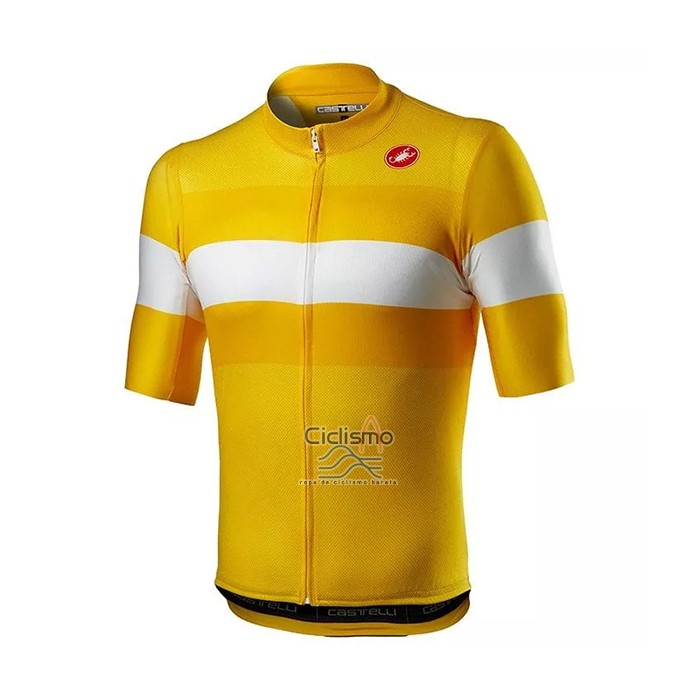 Castelli Ropa Ciclismo Culotte Corto 2021 Hombre Mangas Cortas AMarillo
