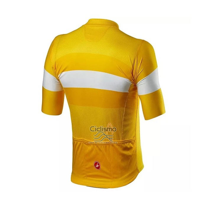 Castelli Ropa Ciclismo Culotte Corto 2021 Hombre Mangas Cortas AMarillo
