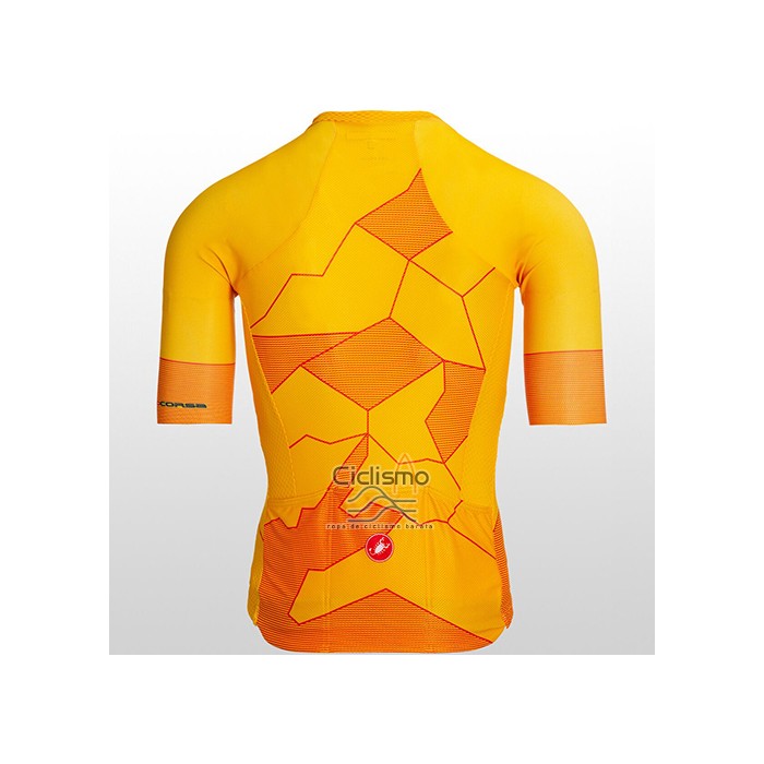 Castelli Ropa Ciclismo Culotte Corto 2021 Hombre Mangas Cortas AMarillo Naranja