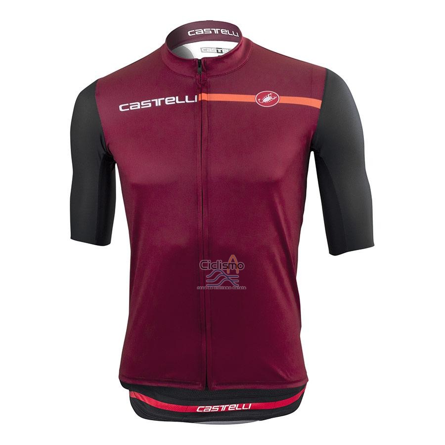 Castelli Ropa Ciclismo Culotte Corto 2021 Hombre Mangas Cortas APagado Rojo