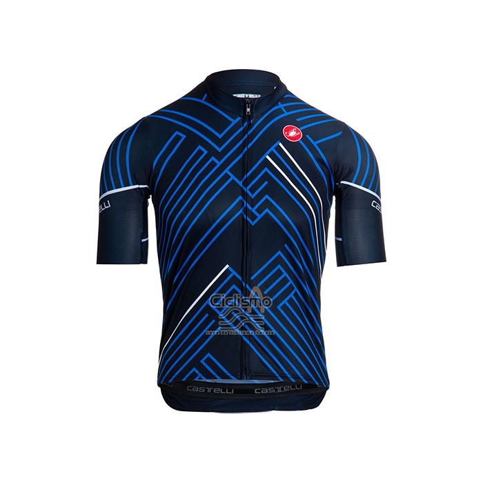 Castelli Ropa Ciclismo Culotte Corto 2021 Hombre Mangas Cortas Azul Negro Blanco