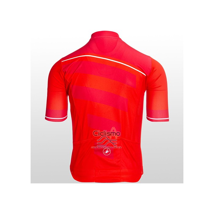 Castelli Ropa Ciclismo Culotte Corto 2021 Hombre Mangas Cortas Brillante Rosa Rojo