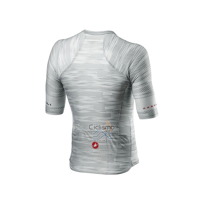 Castelli Ropa Ciclismo Culotte Corto 2021 Hombre Mangas Cortas Gris Blanco