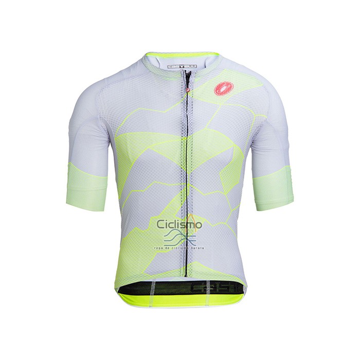 Castelli Ropa Ciclismo Culotte Corto 2021 Hombre Mangas Cortas Luz AMarillo Blanco